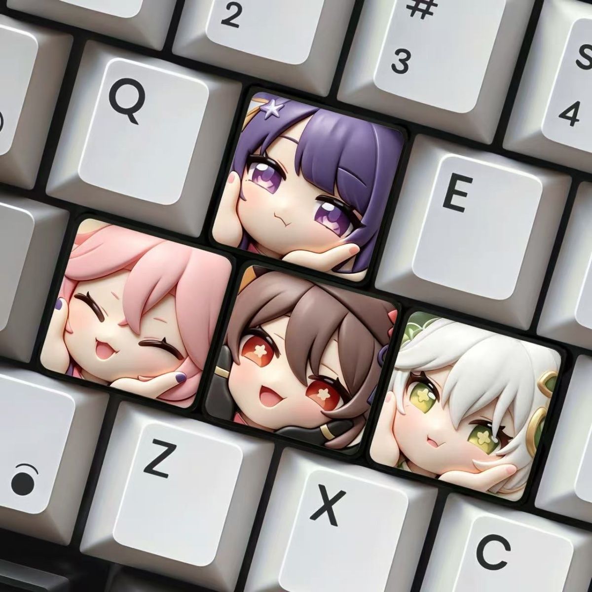 Mechanical Keyboard - Genshin Impact Raiden Shogun Anime Cosplay