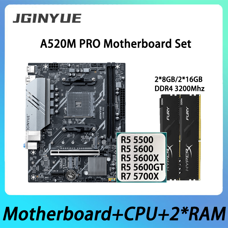 Pc Gaming Kit - JGINYUE A520M PRO Motherboard Kit With