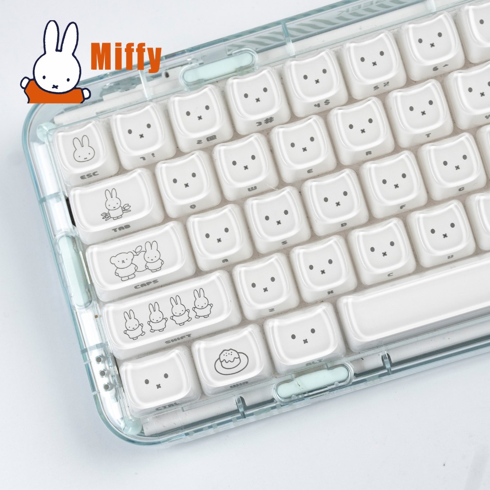 Kawaii Miffy Keycaps Cute Rabb - Pc Gaming Sultan review and price
