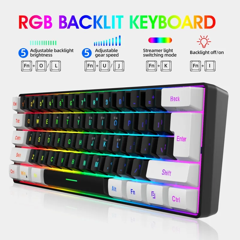Keyboard and Mouse 60% Compute - Pc Gaming Kit review and price