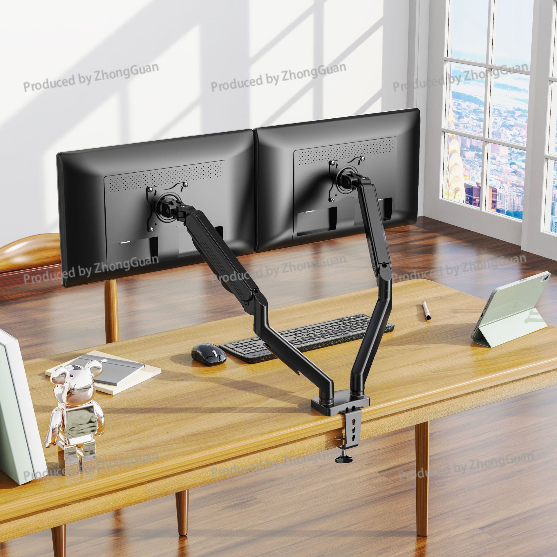Gas Spring Dual-arm Monitor Mo - Dual Monitor Arm review and price
