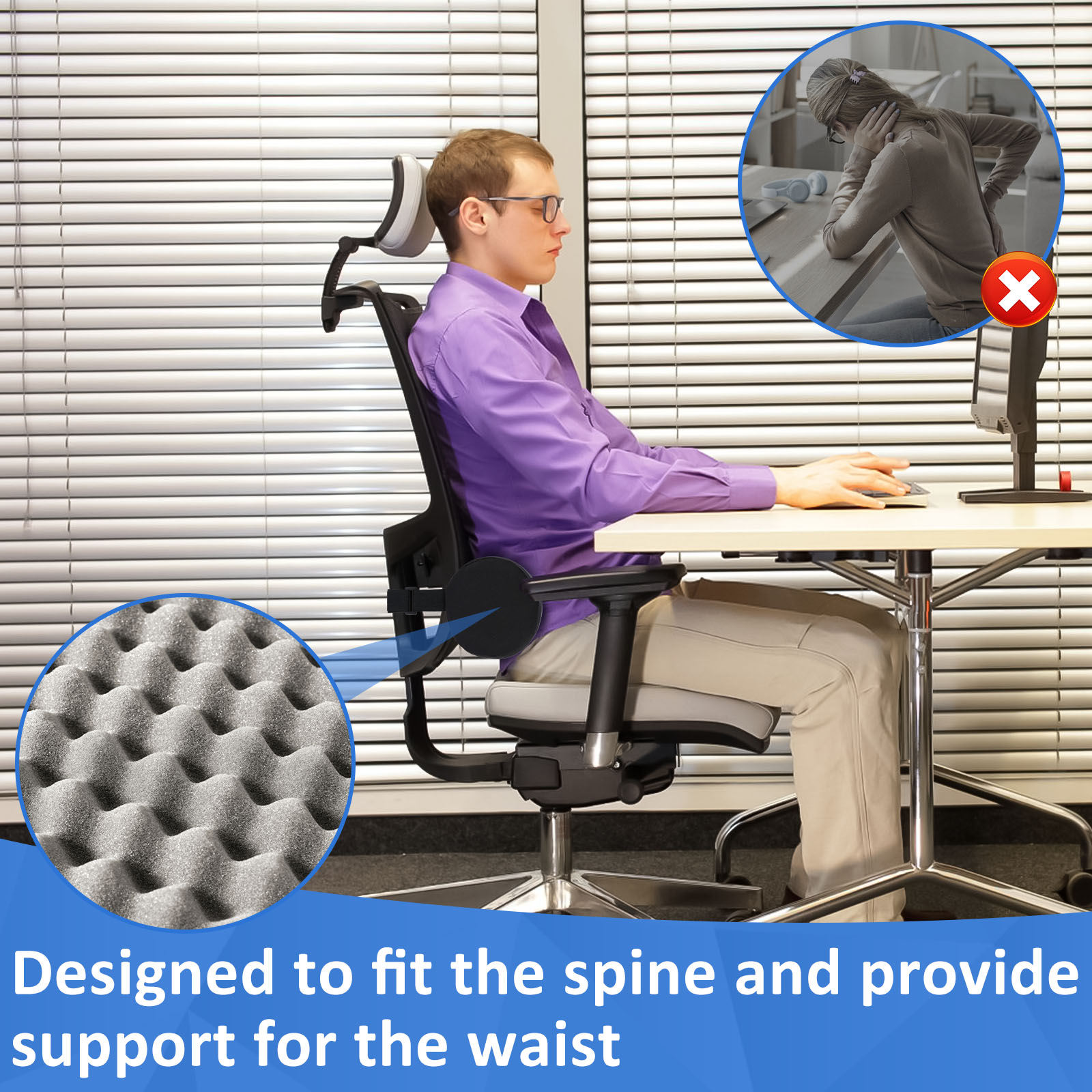 Memory Foam Lumbar Support Cus - Gaming Chair Lumbar Pillow review and price