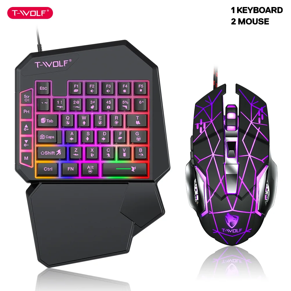 T-WOLF TF900 One Handed Keyboa - Pc Gaming Kit review and price