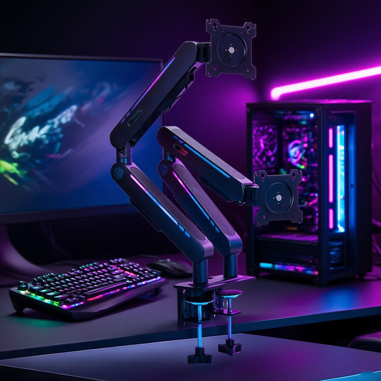 New Arrival Gas Spring Desk Mo - Dual Monitor Arm review and price