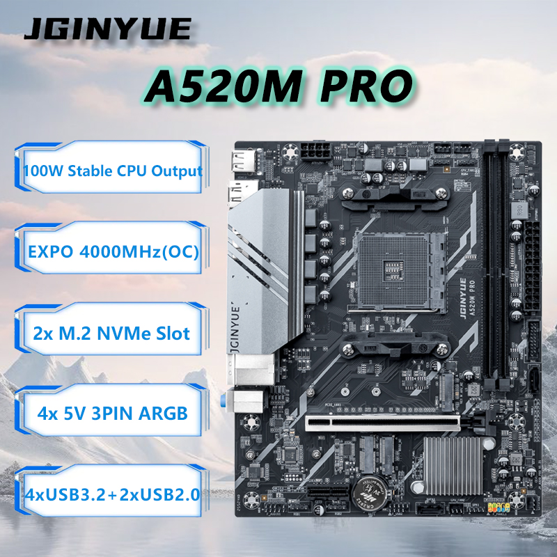 JGINYUE A520M PRO Motherboard  - Pc Gaming Kit review and price