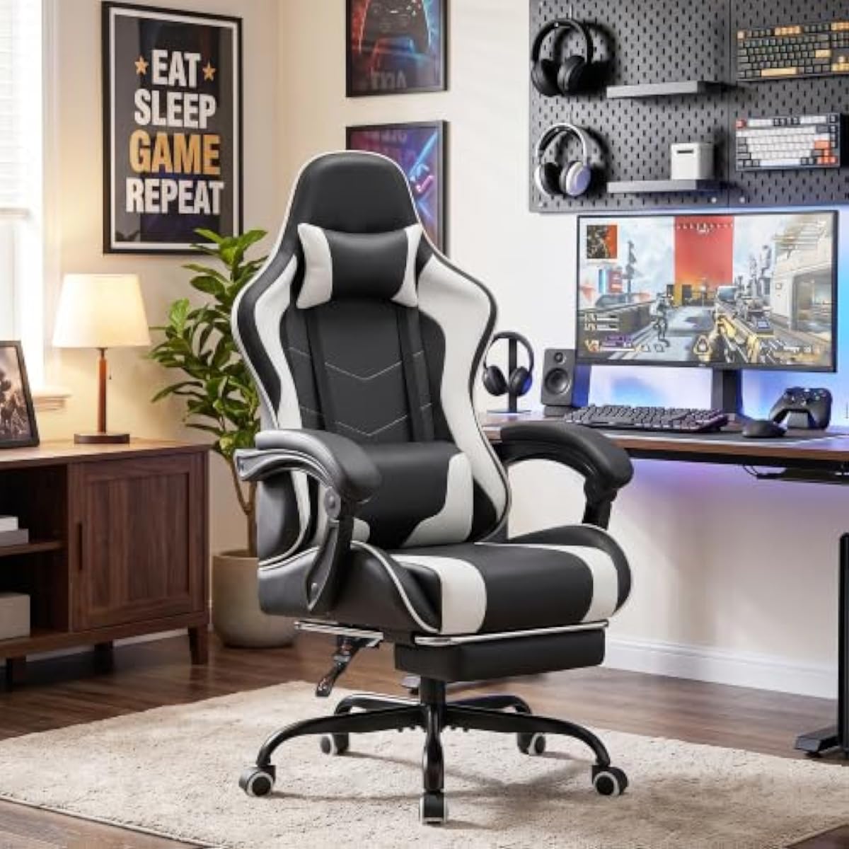 Gaming Chair with Adjustable H - Gaming Chair Lumbar Pillow review and price