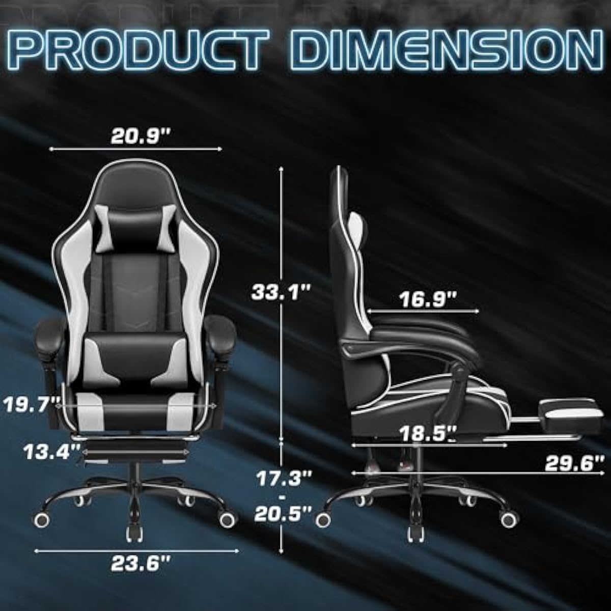 Gaming Chair with Adjustable H - Gaming Chair Lumbar Pillow review and price