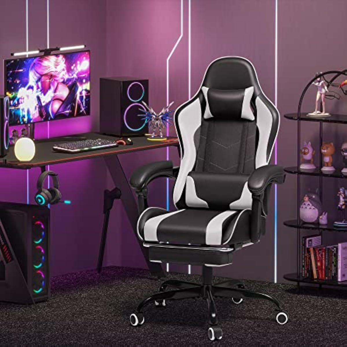 Gaming Chair with Adjustable H - Gaming Chair Lumbar Pillow review and price