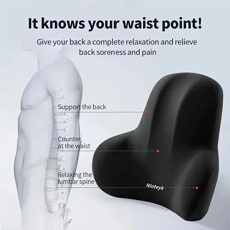 1pc Memory Foam Lumbar Back Cu - Gaming Chair Lumbar Pillow review and price